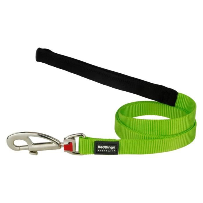 Laisse pour chien - Red Dingo - Vert - Poignée rembourrée - Multi-positions - Longueur ajustable