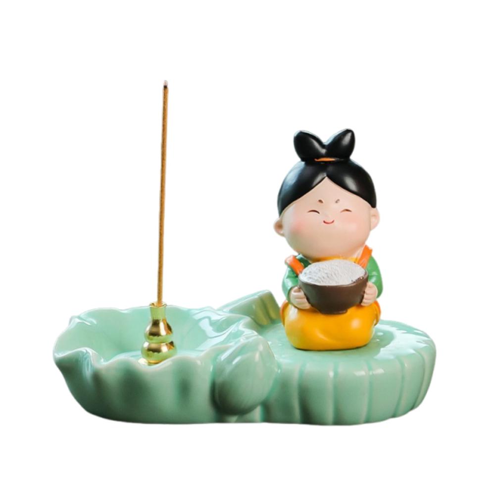 Creative Cartoon Girl Incense Burner Tang Dynasty Lady Cute Sticks Incense Tray Housewarming Gift