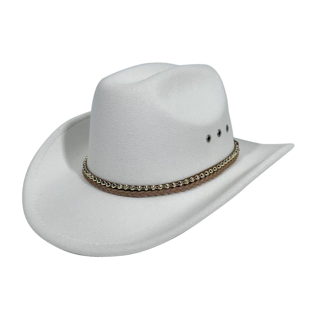 American Western Cowboy Hat Men'S And Women'S British Vintage Jazz Hat Felt Hat Big Brim Travel Hat