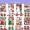 Adorable Christmas Diy Santa And Snowman Puzzles With Colorful Adhesive Stickers For Kids
