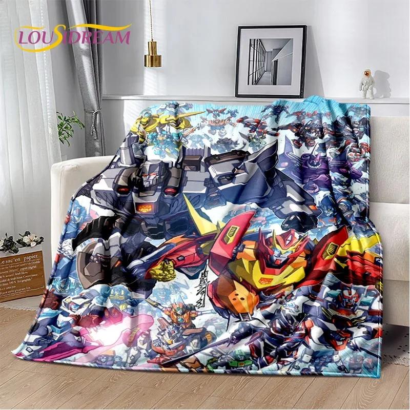 Cartoon T-Transformers Autobots Soft Flannel Blanket for Beds Bedroom Sofa Picnic,Throw Blanket for Cover Outdoor Leisure Gift
