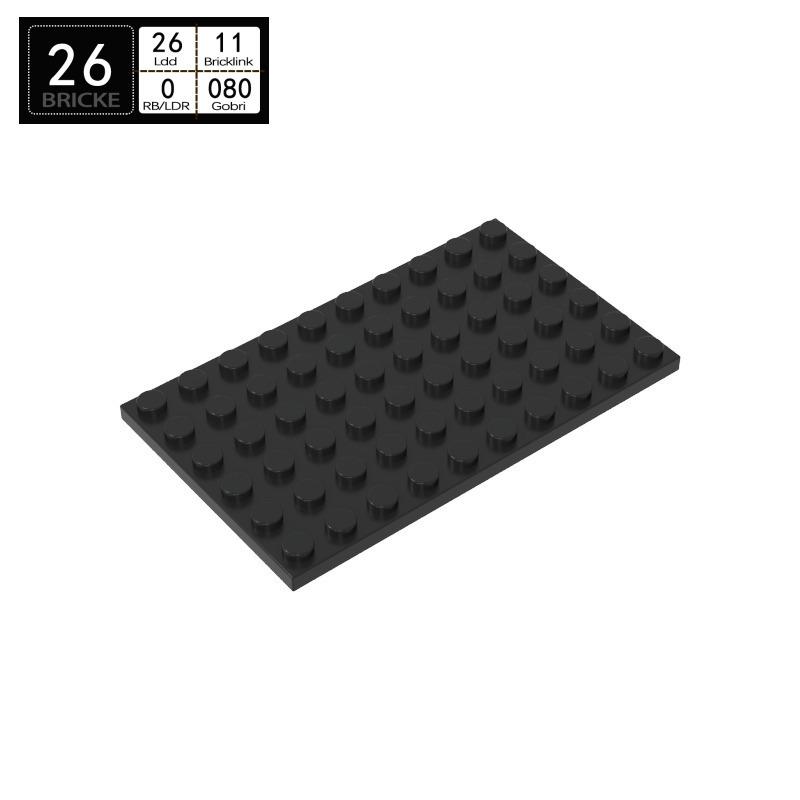 BRICKE 6x10 Plate, Compatible with Lego, MOC Building Blocks, Educational Small Parts Piece