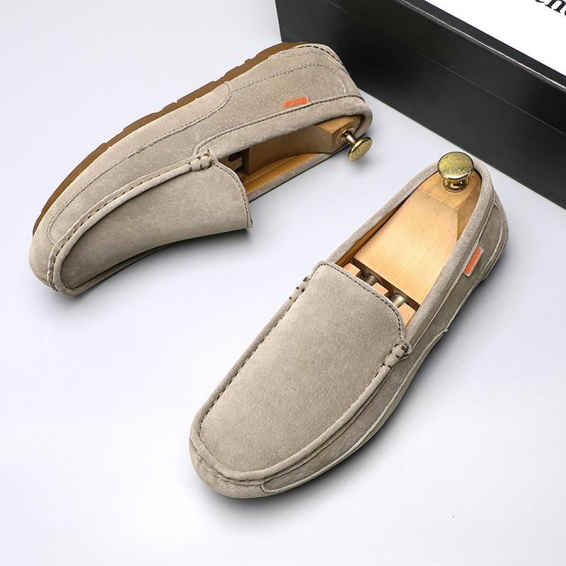 2026 Designer Penny Loafers Men Flats High Quality Soft Suede Leather Flat Shoes Male Casual Driving Shoes Slip On Moccasins