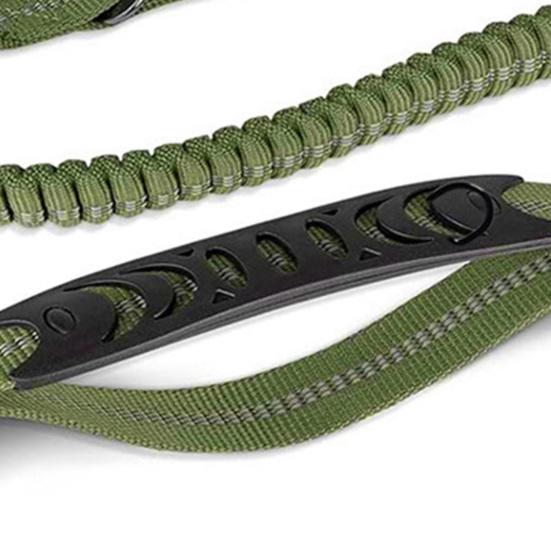 Heavy Duty Tactical Bungee Dog Leash Reflective No Pull Lead Rope