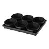 Thickened 6 Cell Round Nursery Pot Trays with 6Inch Pots Plant Shuttle Tray For Indoor And Outdoor Gardening Use