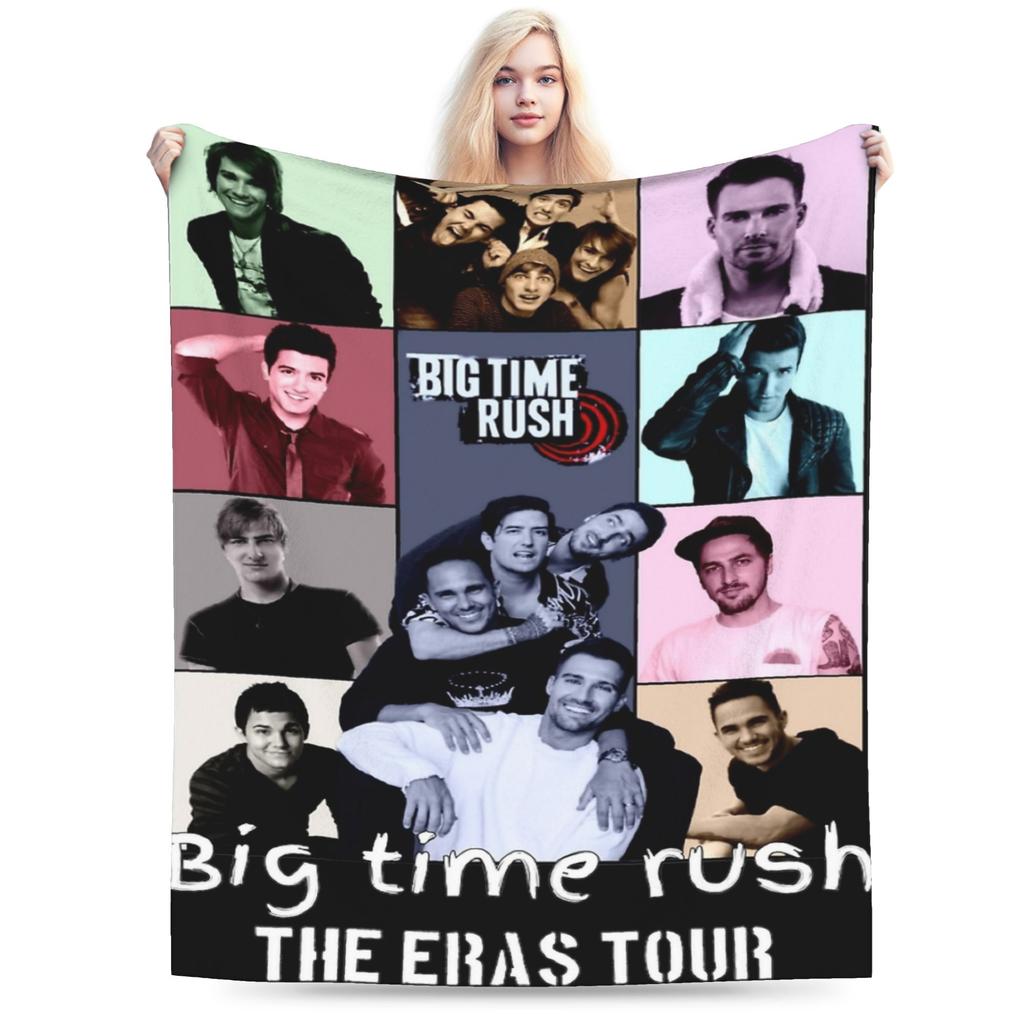 Big Time Rush Band Eras Tour Accessories Blanket Ultra-Soft Flannel Throw Blanket Relax Rug Piece