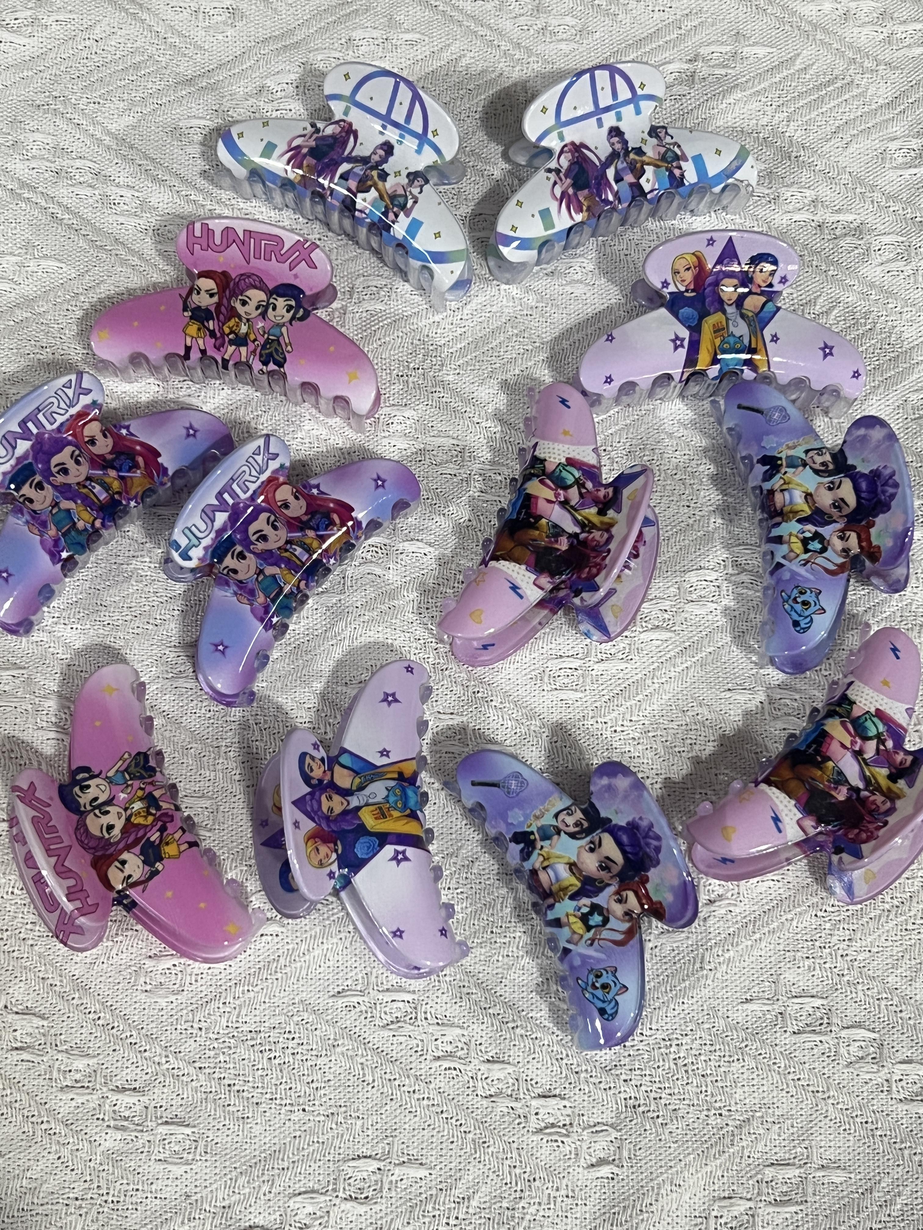 

Hot Children s latest Kpop Demon Hunter Girls Group hair clips adorable plastic hairpins girls side clips hair accessories Present