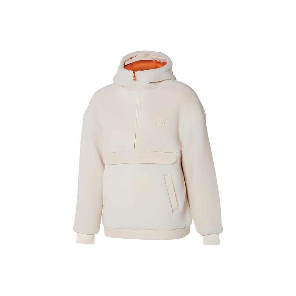 Puma Sudadera de Felpa Casual con Capucha para Mujer Chaquetas Blanco Roto 929822-01
