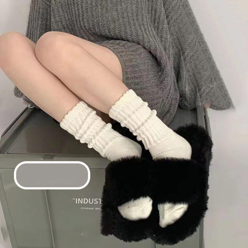 

Однотонные носки, японские высокоэстетичные хлопковые носки среднего размера, популярные мужские и женские универсальные носки Jk белый