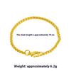 Vietnamese Gold Sand Bracelet Koi Buckle Plain Chain for Girls Chinese Retro Long-lasting Color Versatile
