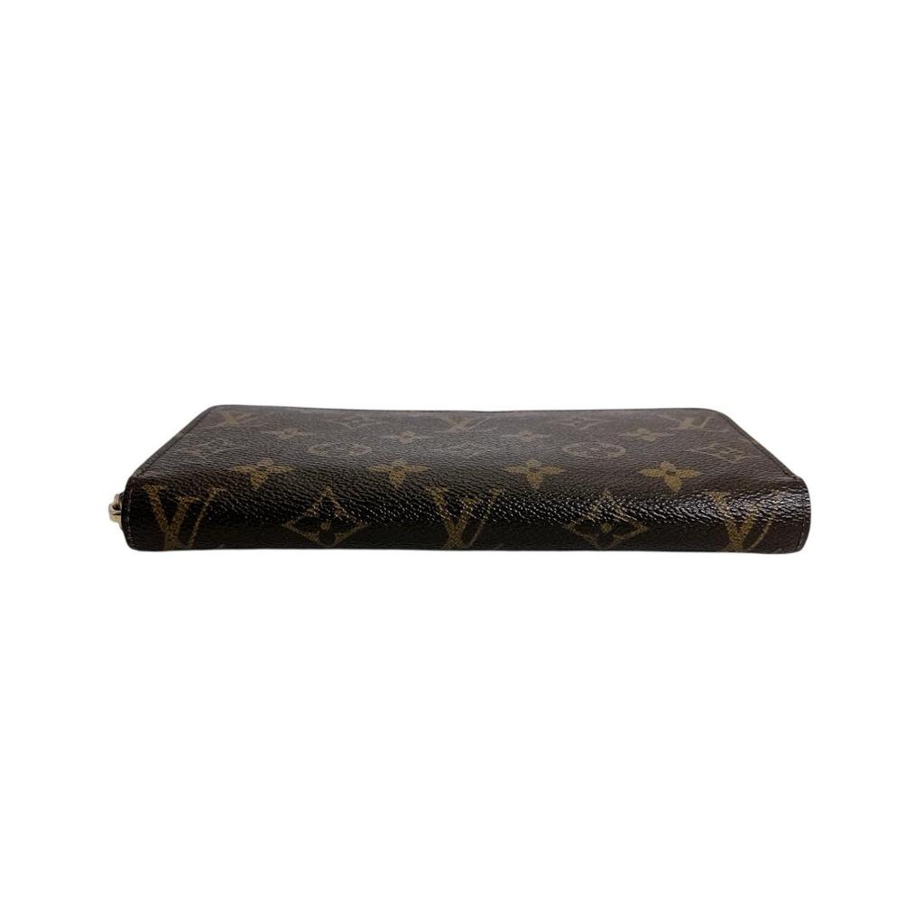 Louis Vuitton Monogram Zip Around Long Wallet Purse Brown Unisex M60017 Used
