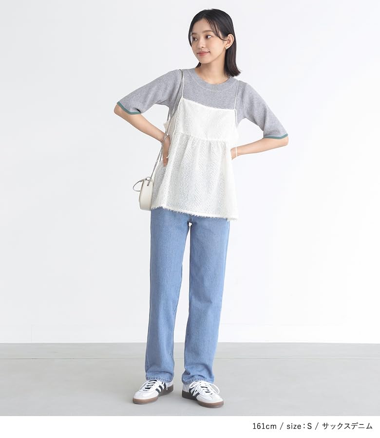 Oshare Walker Wide Pants for Women Denim Jeans Bottoms Jeans Straight Denim Wide Leg Slim Fit Plus Size Simple Spring Summer Autumn Winter 15bm03j