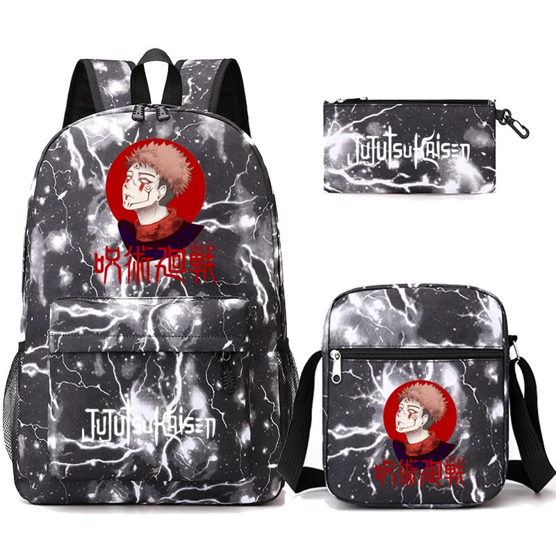 3 teile/satz Anime Rucksack für Jungen Mädchen Leichte Taschen Hildren Schul Student Kawaii Rucksack Zurück Zu Schule