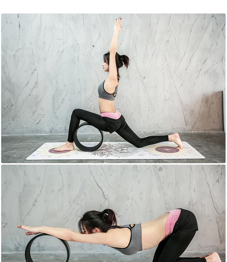 PU Cork Yoga Wheel for Shoulder Opening, Backbend, and Pilates Exercises