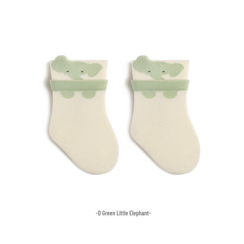 

Newborn Cartoon Baby Socks, Seamless Double Ribbed, Soft & Comfy Fit M 1-3 years