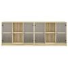 Bookshelf with Doors Sonoma Oak Finish 204 X 37 X 75 Cm Engineered Wood