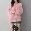 Women's High-End Korean Style V-Neck Pullover: Autumn/Winter Mink Velvet Knit Sweater