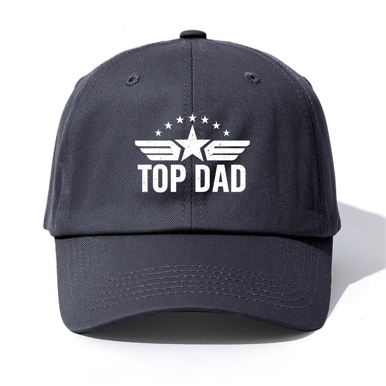 

1pc TOP DAD Print Baseball Cap for Adults,Minimalist Retro Style Casual Soft Adjustable Dad Hat,Perfect As Gift серый