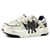 MLB Chunky Liner Abrasion Resistant Slip Resistant Low Top Skateboard Shoes Unisex Beige Black 3ASXCA12N-50WHS(Team625-)