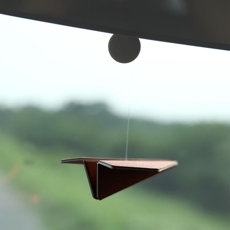 Paper Airplane Car Rearview Mirror Charm Pendant Interior Decoration Novelty Funny Car Aromatherapy Diffuser Auto Accessories