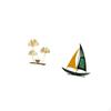 Y Iron Sailboat Statue Bookshelf Sculpture Birthday Housewarming Gift Bedroom Holiday Decorative