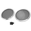 2 STÜCKE Auto-Lautsprechergrill-Abdeckung 169 mm Einfach zu installierender universeller runder Auto-Lautsprecherschutz aus Metall für Zuhause