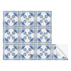 Retro Flower Faux Leather Embossed Tile Sticker: Self-Adhesive Home Decoration Tile for Floors & Walls.