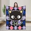 Cute Chococats Blanket Quality Super Warm Black Cat Throw Blanket Winter Boy Girl Bedroom Funny Bedspread
