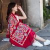 New Embroidered Faux Cashmere Ethnic Style Paisley Embroidered Shawl Cape for Photoshoots In Chaka Salt Lake, Thickened with Tassels