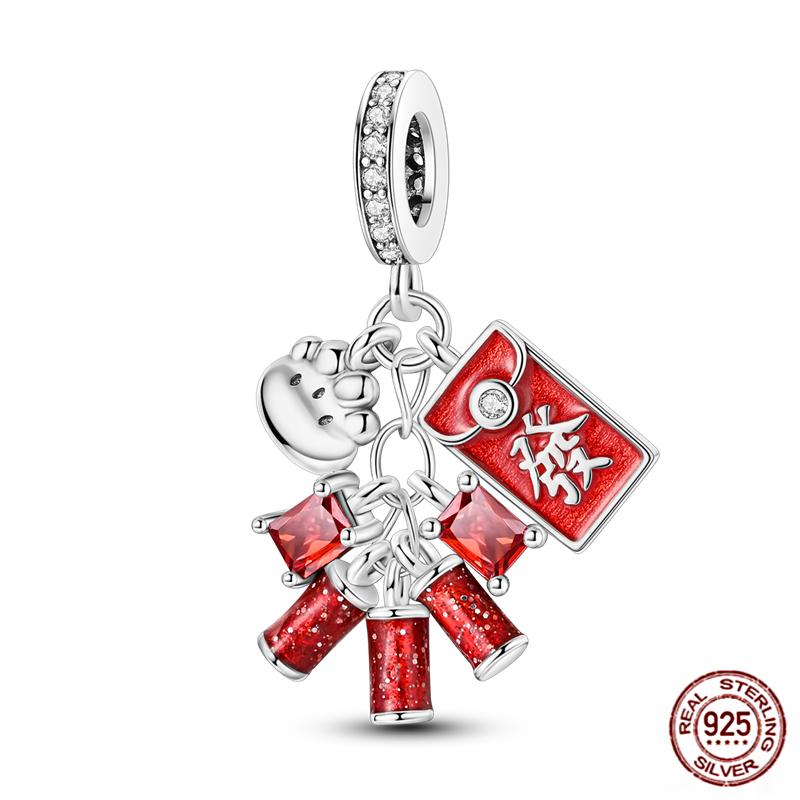 Fits Original Red Colorful Charmscopper Love Heart Bike Travel Race Car For Women Bracelet Christmas Gift Beads Diy Jewelry