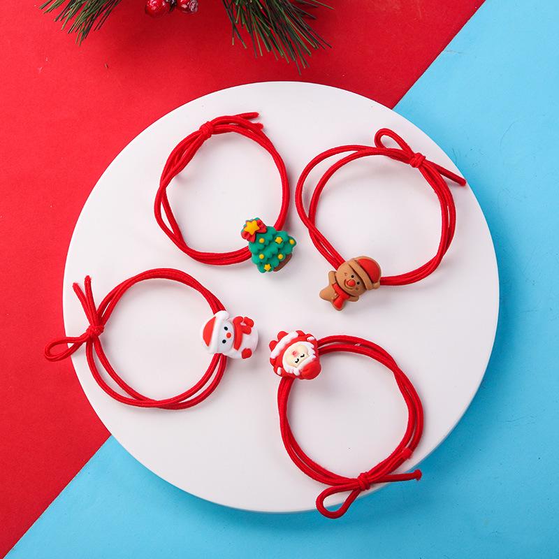 Girls' Christmas Santa Claus Hair Ties - Festive Headwear & Small Gifts