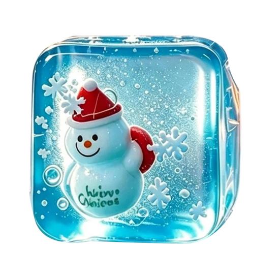 Stress Relieving Toy Relief for Halloween Christmas, Anxiety Reduction Ice Cube Squeeze Clear Sensory Toy, Slow Rising Holiday Gift