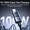 USB C To USB C Cable 100W PD Fast Charging with LED Power Display Nylon Braided Type C Cord for Laptop Phone Tablet