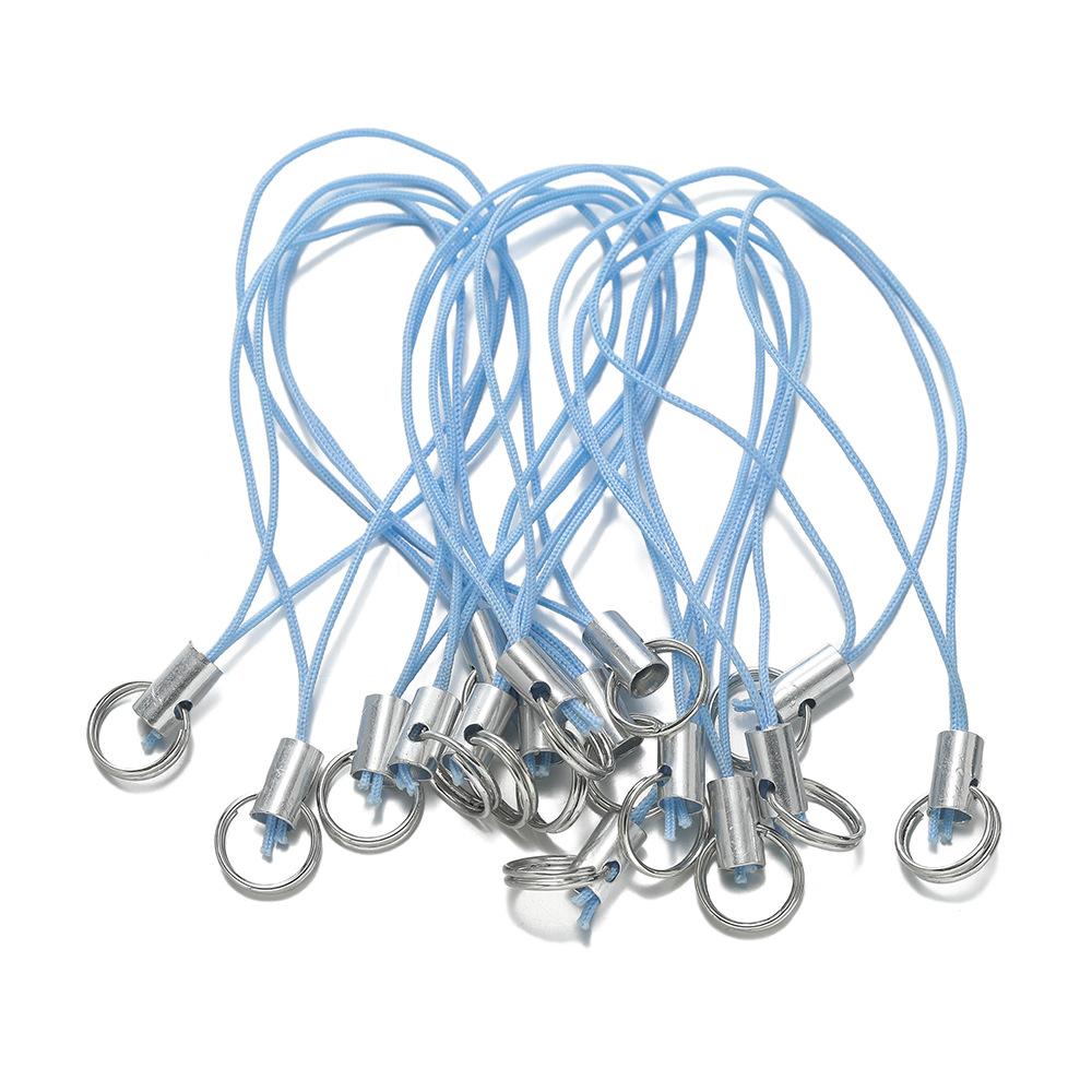 Mobile Set Charms for DIY Jewelry Accessories 50pcs Strap Charm Cord Lanyard Strap Cords Lobster Clasp Rope Keychains Hooks