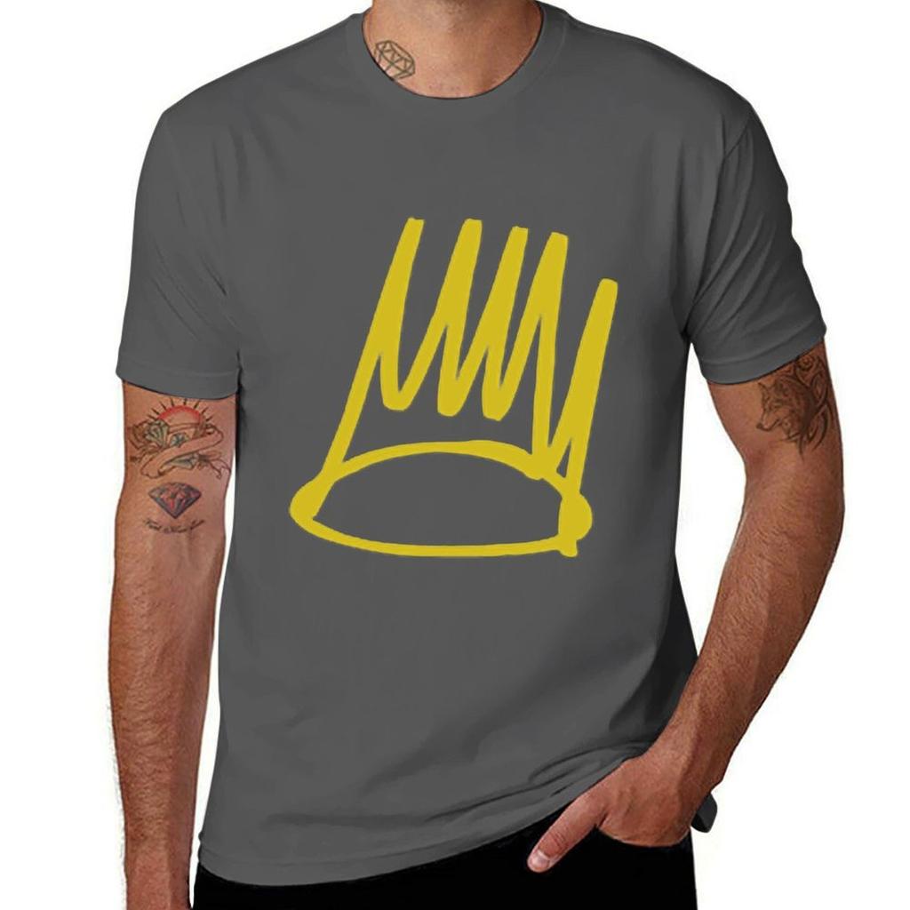 J Cole Born Sinner Krone T-Shirt Laufen Fitnessstudio Kurzarm Sport T-Shirt
