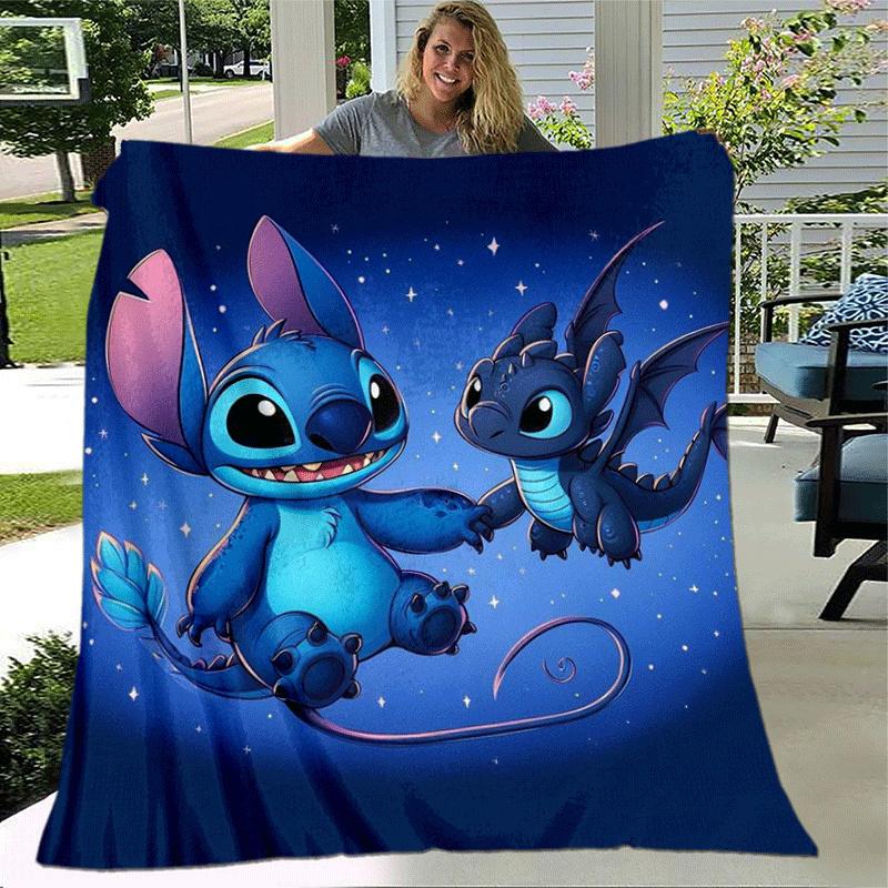 1pc Stitch Printing Blanket - Soft, All-Season Throw for Living Room, Bedroom,Travel