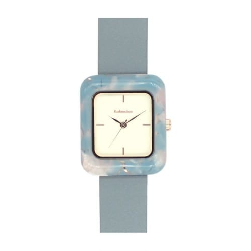 Kalanchoe Square Acetate Bezel Watch H05022A-1 BL Women's Blue
