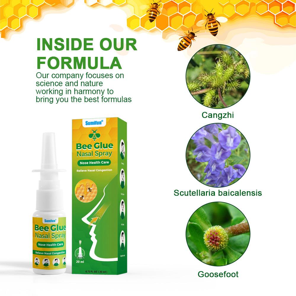 Sumifun 20/40/100 ML Bee Nasal Congestion Pump Mist Spray All-Natural Fresh Scent Chronic Spray Nose Care Health Care Anti-snoring Improve Sleep