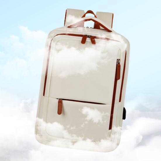 Expandable Backpack with Wet-Dry Pockets Anti-Theft Business Laptop Bag with USB Charging Port Dual Zippers Waterproof Travel Luggage Bag