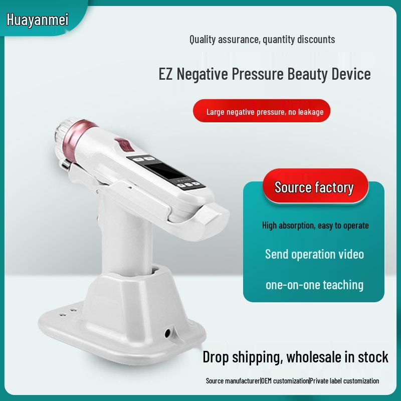 EZ Negative Pressure Beauty Device - Portable Hydrating Tool with Hyaluronic Acid Essence Import