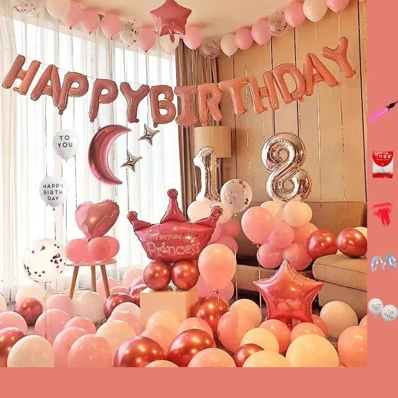 Narozeninová balónková dekorace Sada balónků s písmeny Banner Happy Birthday Party Potřeby