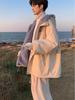 Versatile Korean Trendy Hooded Lambswool Cotton Jacket for Autumn/Winter
