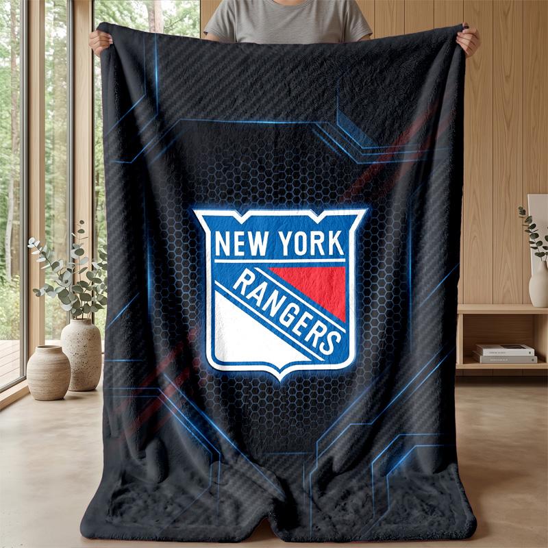 New York Rangers Flanell Fleece Decke Gemütlich Warm Überwurfdecke für Sofa Bett Reisen Ganzjahresnutzung