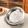 Large Hole Kitchen Steam Tray Round Pot Steam Insert Stainless Steel Steamer Basket  Kitchenware