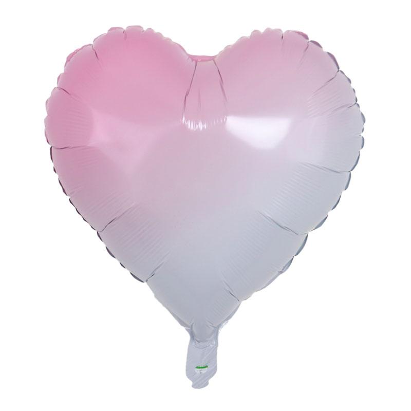 8-Inch Pure Color Heart-aped Aluminum Foil Balloons Baby First Birthday Decoration Children's Birthday Par Scene Decoration