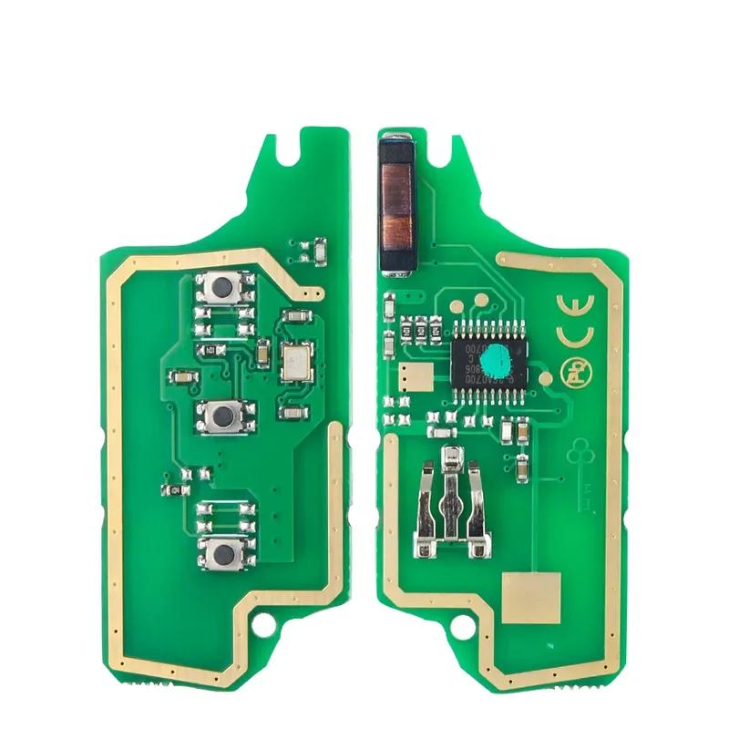 KEYYOU For Citroen C5 X7 C2 C3 C4 Grand Picasso Berlingo C6 C8 3 Buttons light Remote Car Key VA2/HCA 433Mhz ID46 CE0523 Ce0536