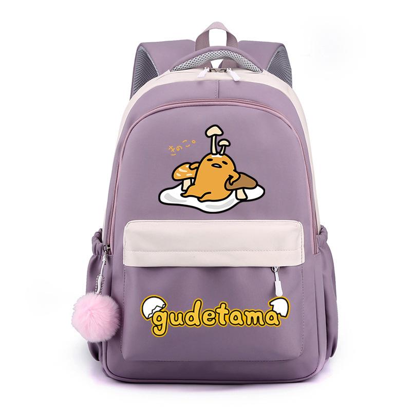 

Ленивые яйца милый мультяшный принт рюкзак для ученика средней школы большой вместимости повседневный рюкзак Average Size