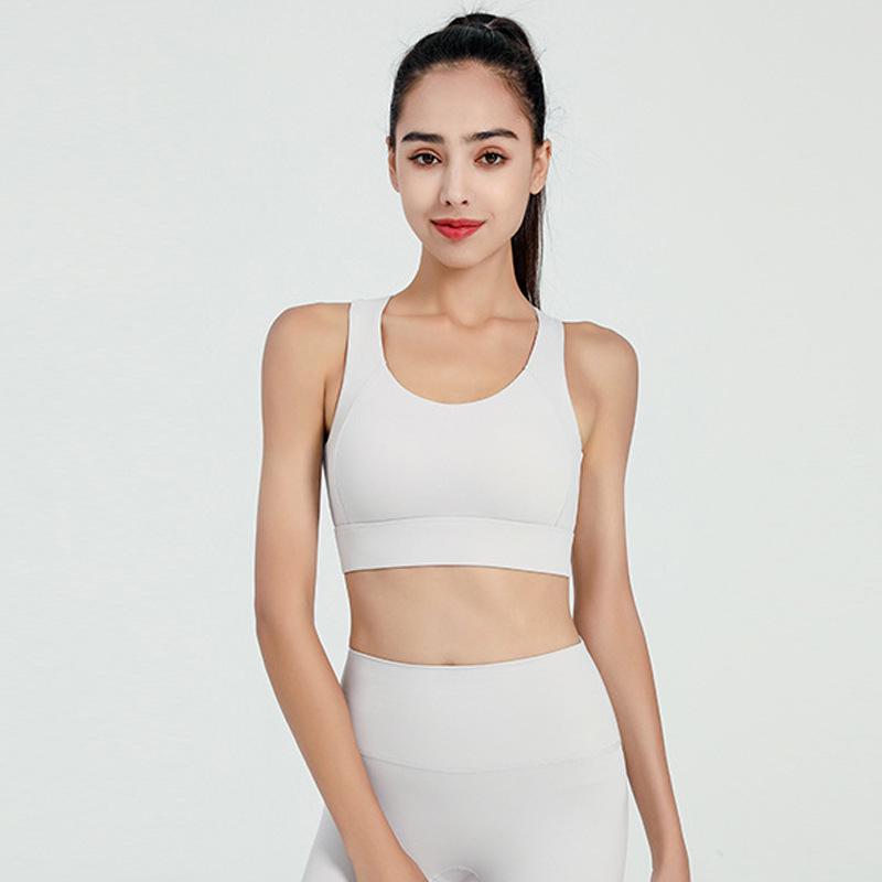 

Women s High-Intensity Sports Bra with Open Back Design - Shockproof Yoga & Running Tank Top M
