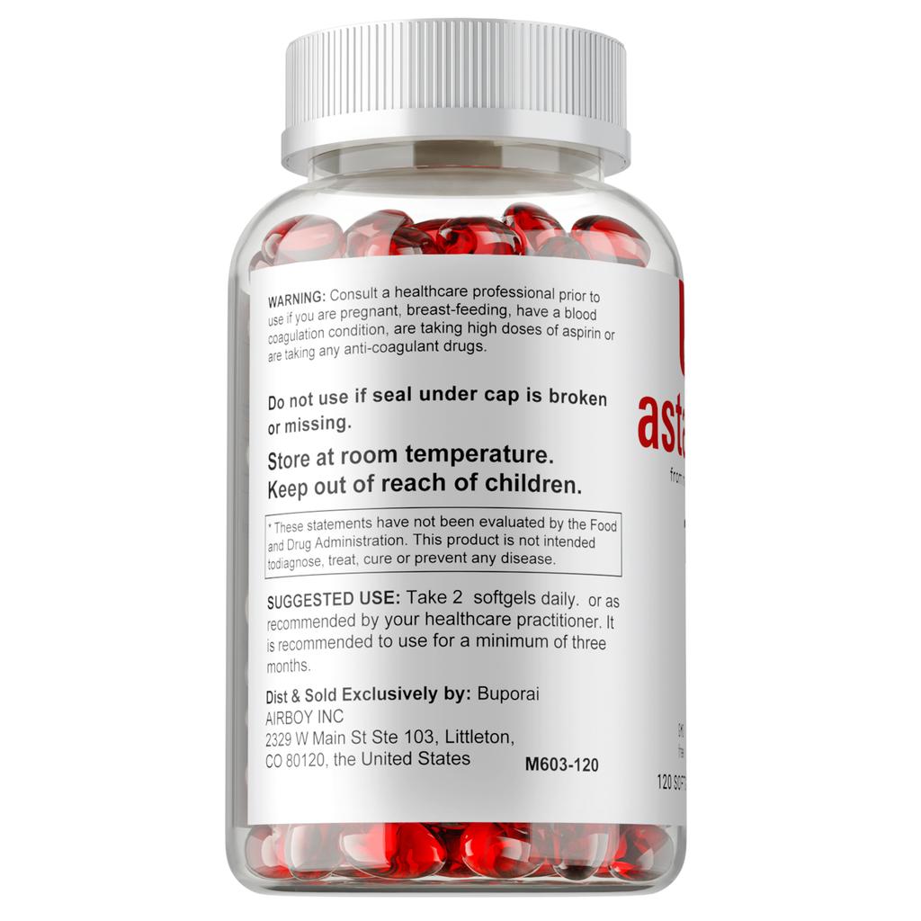 Astaxantina 12mg - Migliora l'Immunità, Protegge Occhi, Pelle e Articolazioni