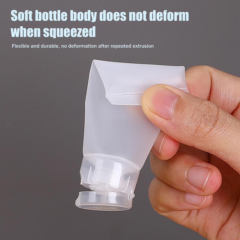 10Pcs Squeeze Lotion Container Refillable Bottle Travel Pack Empty Matte Clear Tube Cosmetic Cream Lotion Shampoo Bath Dispenser